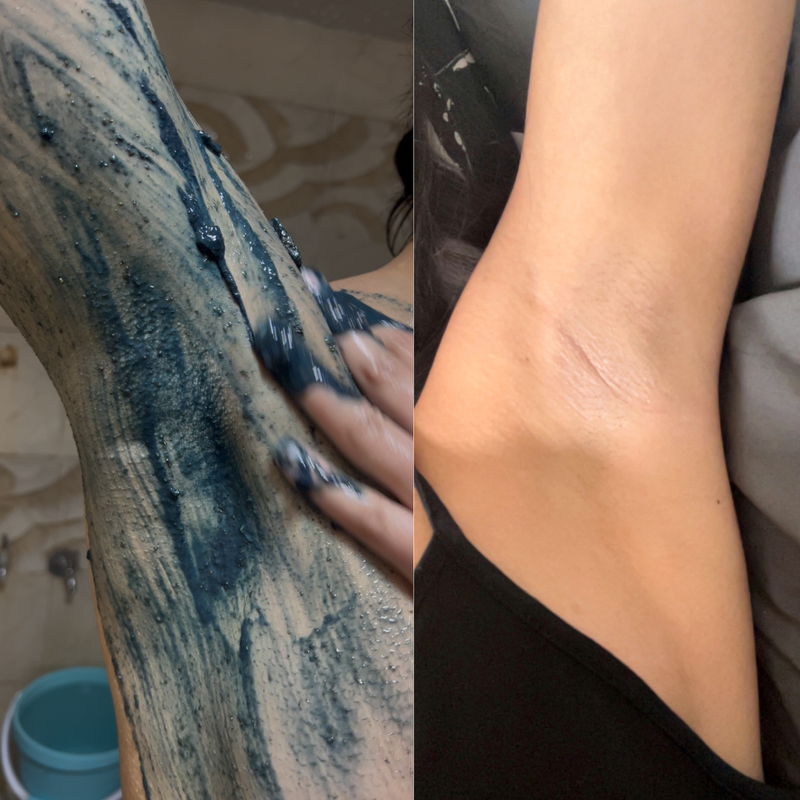 J’intensifie mes résultats en appliquant la Tebrima sur mes aisselles